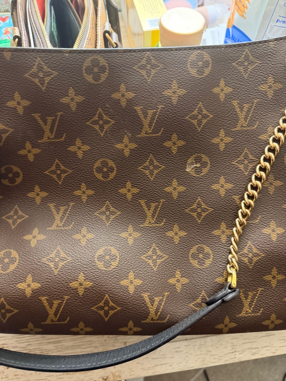 Louis Vuitton Surène MM Monogram Chain Tote Black Interior Authentic - Picture 10 of 10